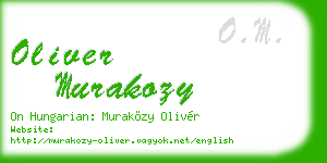 oliver murakozy business card